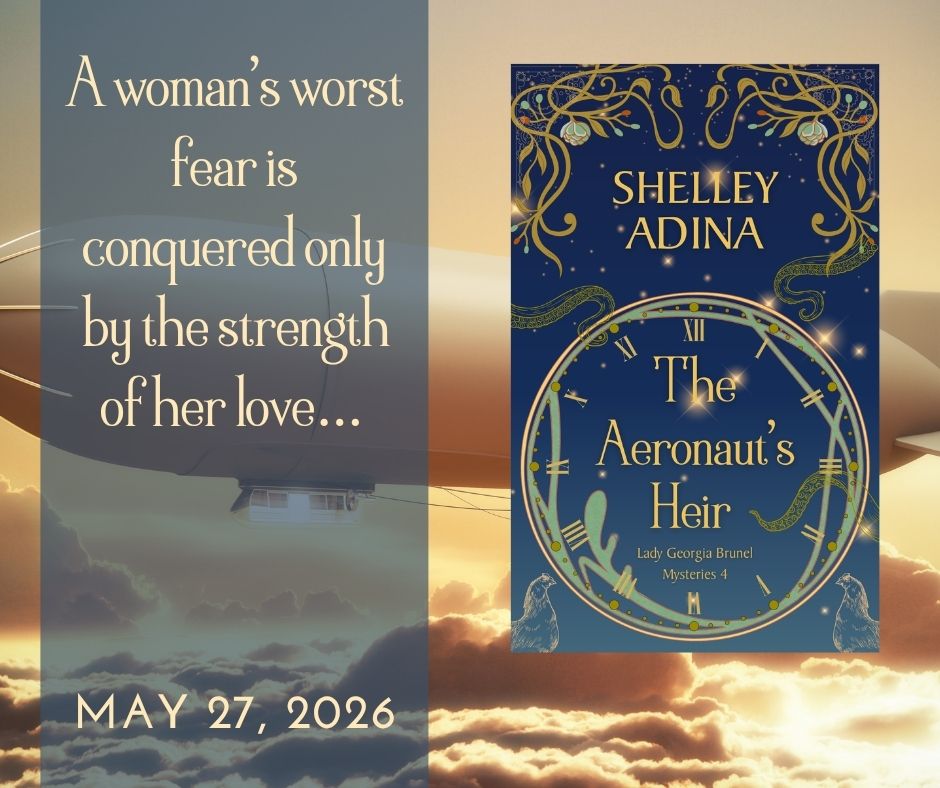 Cover of The Aeronaut's Heir by Shelley Adina with quote